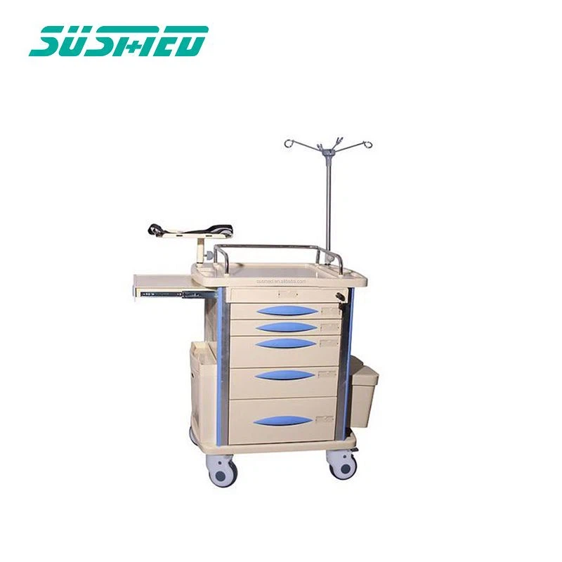 emergency trolleys with joint drawers