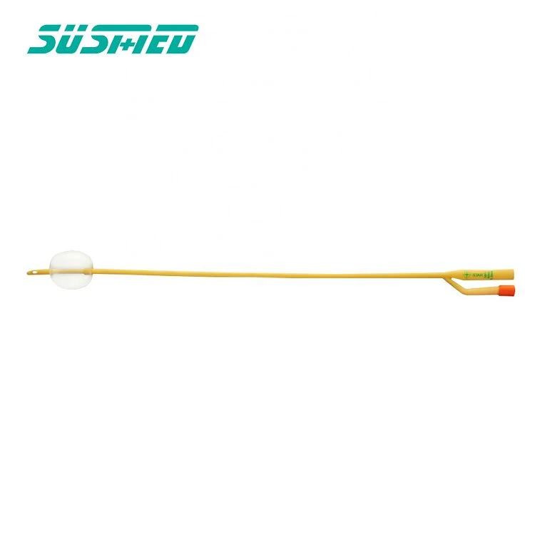 Medical 2-way Latex Foley Catheter Silicone Coated