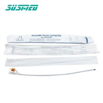 Medical 2 Way Transparent Foley Silicone Balloon Catheter